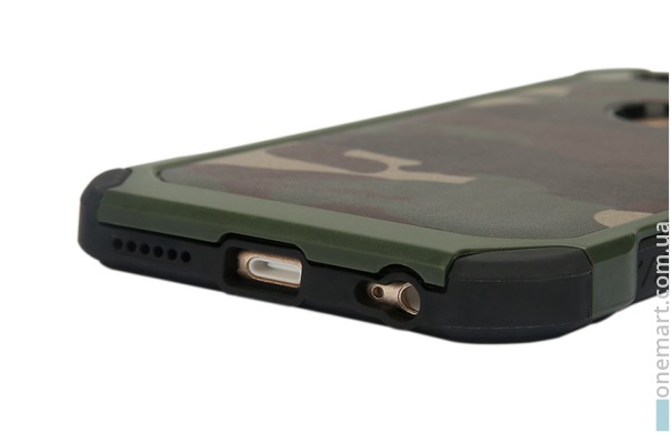 Захищений мілітарі чохол USLION для iPhone 6/6S (хакі, пластик)
