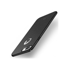 Премиальный ультратонкий защитный чехол MSVII с матовым напылением для iPhone 7 Plus (чёрный, пластик)