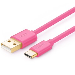 Кабель UGREEN USB - USB Type C (1.5 м, рожевий)