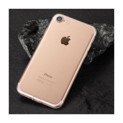 Защитный чехол с заглушкой против пыли для iPhone 7 (прозрачный, силикон)