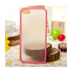 Чехол-бампер для iPhone 5/5S/5SE (розовый, пластик)