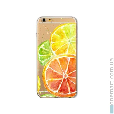 Чехол "Цитрусовое настроение" для iPhone 6/6S (разноцветный, силикон)