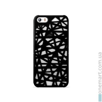 Чехол "Птичье гнездо" для iPhone 5/5S/5SE (чёрный, пластик)