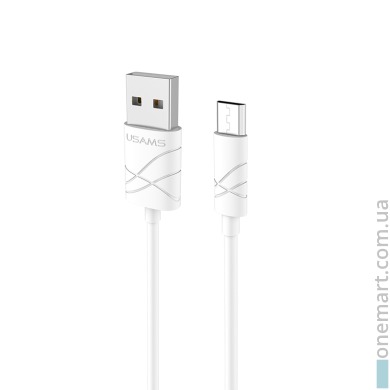 Кабель USAMS USB - Micro USB (1 м, білий)