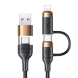 Універсальний кабель USAMS (4-в-1, USB+Type-C – Lightning+Type-C), 2 м