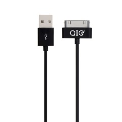 Кабель QICENT USB - Apple 30pin (1 м, чёрный)