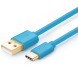 Кабель UGREEN USB - USB Type C (1.5 м, синий)