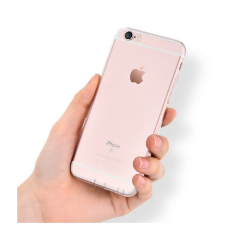 Защитный чехол с заглушками против пыли для iPhone 6/6S (прозрачный, силикон)