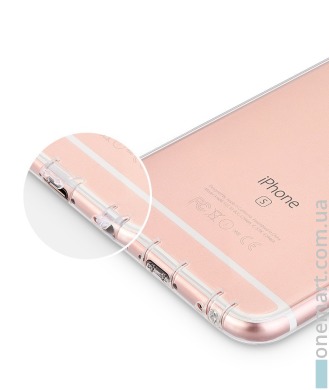 Захисний чохол з заглушками проти пилу для iPhone 6/6S (прозорий, силікон)