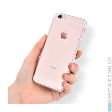 Захисний чохол з заглушками проти пилу для iPhone 6/6S (прозорий, силікон)