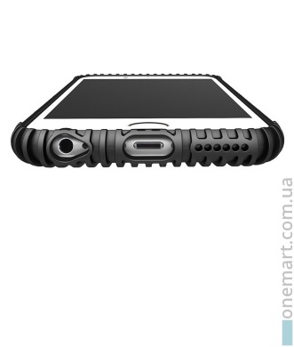 Противоударный защитный чехол для iPhone 6/6S (чёрный, силикон)