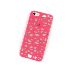 Чехол "Птичье гнездо" для iPhone 5/5S/5SE (красный, пластик)
