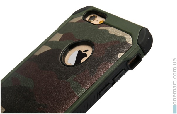 Захищений мілітарі чохол USLION для iPhone 6 Plus/6S Plus (хакі, пластик)