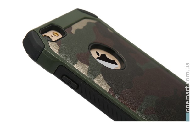 Захищений мілітарі чохол USLION для iPhone 6 Plus/6S Plus (хакі, пластик)