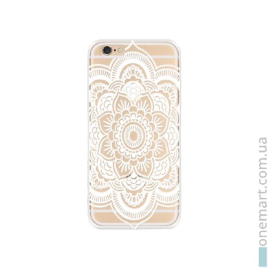 Чехол с орнаментом для iPhone 6/6S (белый, пластик)