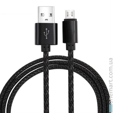 Кабель USB - Micro USB (1 м, чёрный)