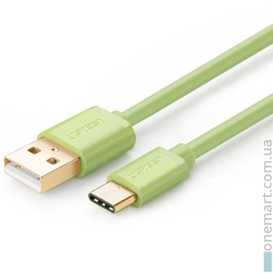 Кабель UGREEN USB - USB Type C (1.5 м, зелёный)